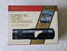 AMBICO SUPER 4X VIDEO TELEPHOTO LENS MODEL V-0345 JAPAN CAMCORDERS ADAPTER RING