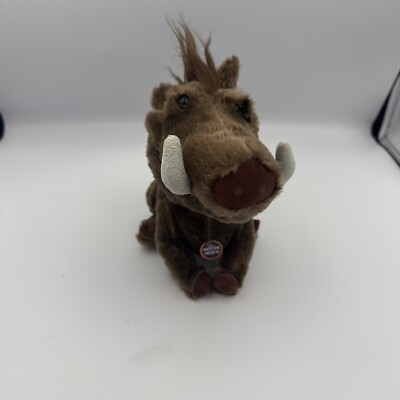Disney The Lion King Live Action Pumbaa Small Plush 8'' Talking Stuffed Animal