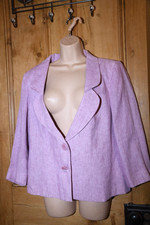 Alex & Co Light Purple Linen Jacket Size 16 New With Tag