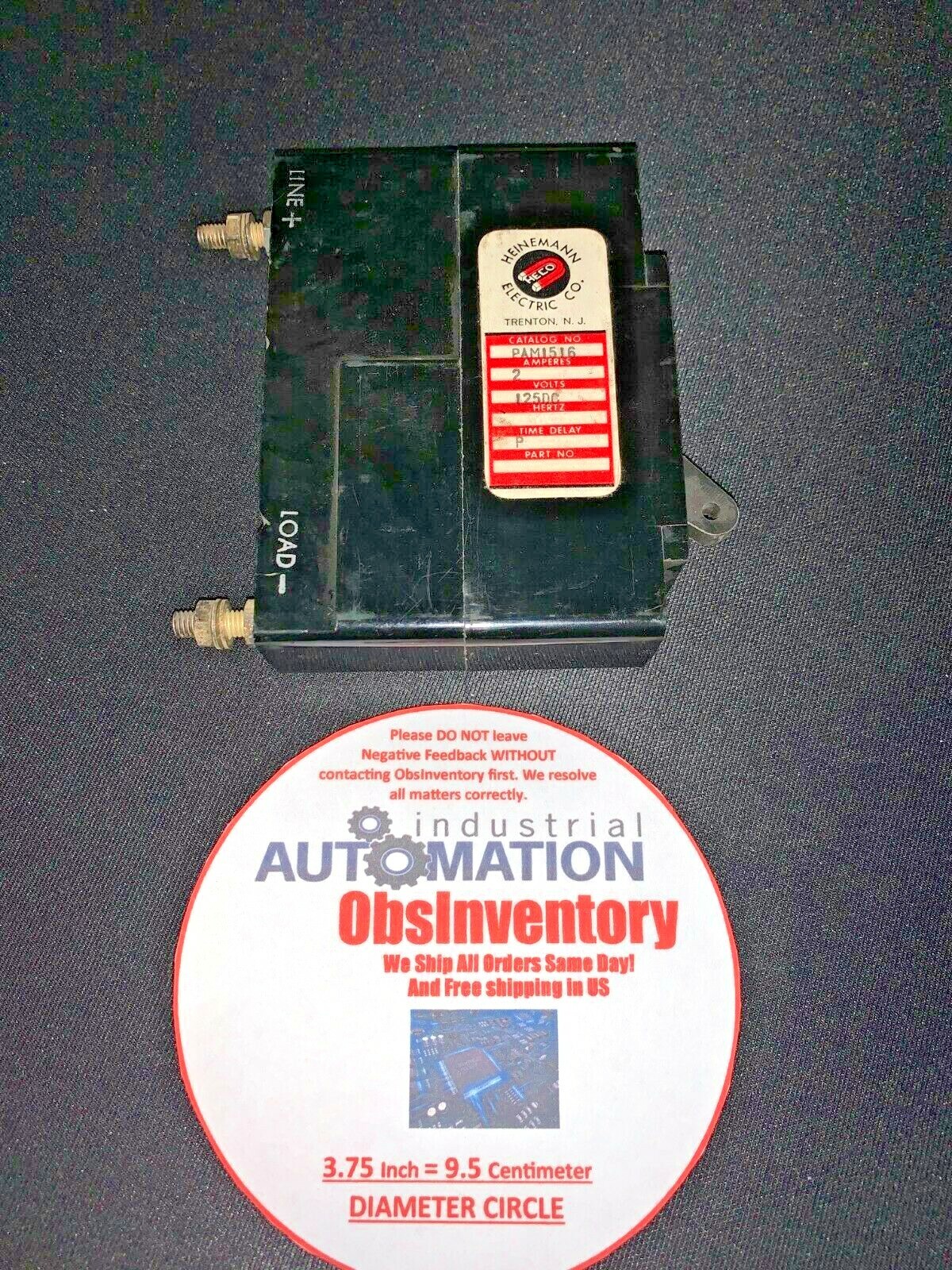 HEINEMANN ELECTRIC CO. PAM1516 2 AMPS 125 VOLTS eBay