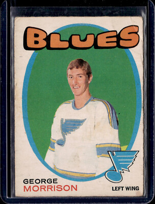 1971-72 O-Pee-Chee #223 George Morrison Rookie St. Louis Blues LOW GRADE creases