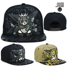 Hustle Bear New Leader TL Snapback Bear Hustle King Crown Adjustable Cap Hat