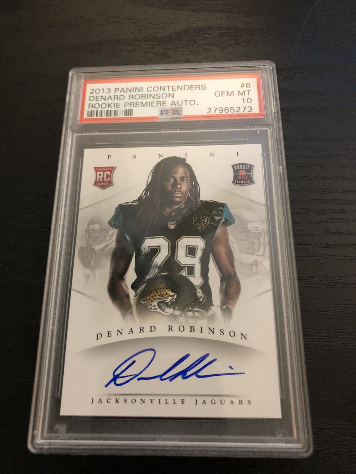 Denard Robinson Panini Contenders Rookie Premiere Autograph #6 Base