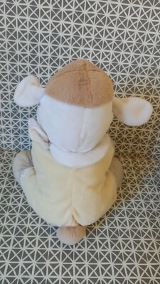 Doudou peluche vache beige coquard bandana pois Mots d'Enfants