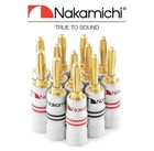 Nakamichi 24k Gold Plated 4mm Banana Plug Cable Wire Audio Speaker Connector Lot