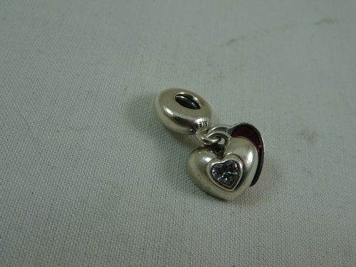 Hanging Heart Sterling Silver Charm 