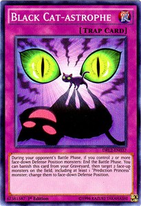Black Cat-Astrophe - DRL2-EN037 - Super Rare - 1st Edition x3 - Near Mint