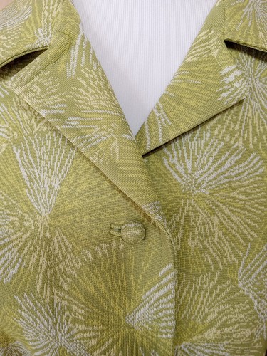 Stunning Perfect Condition Handsewn 1960s Lime Green Coat Dress Fabric S/M Pucci - Picture 5 of 11