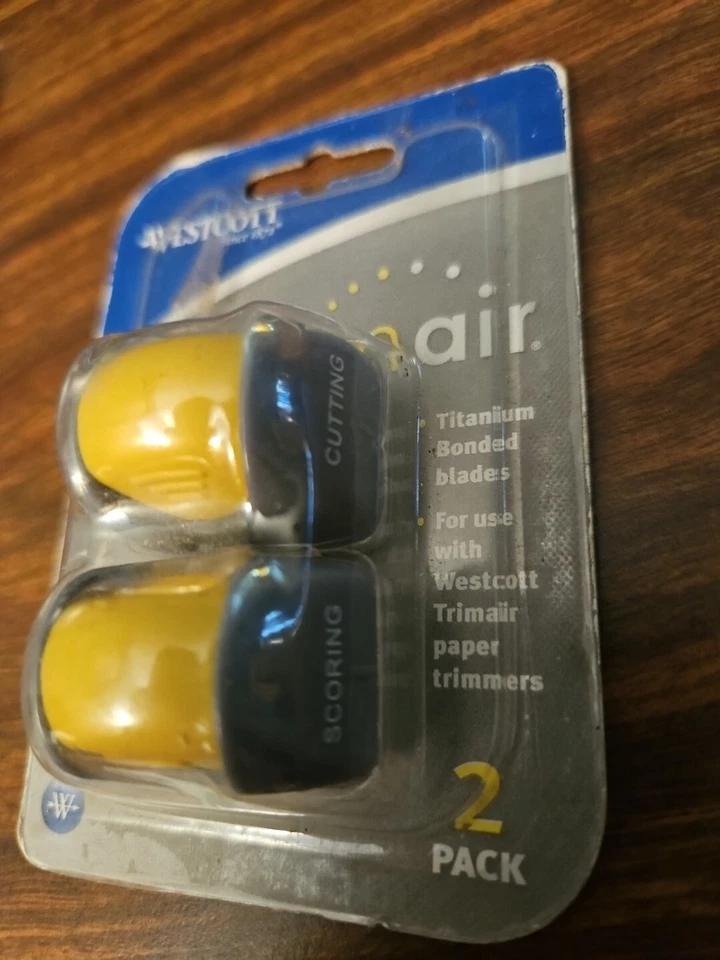 NEW Westcott Titanium Bonded Replacement Blades Trimair Trimmers (2 Pk) #15194 - Image 2 of 4