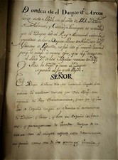 Manuscript, Genealogy, Luis De Castro Salazar, Duke Of Arcos, Felipe V S. XVIII