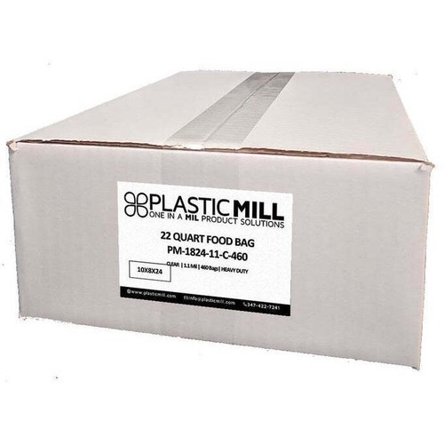 22 Quart Food Storage Bags: Clear, 1.1 MIL, 10x8x24, 460 Bags. - Picture 2 of 2