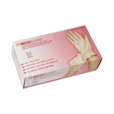 Mediguard Powder-Free Clear Vinyl Exam Gloves, Size M, Box of 150