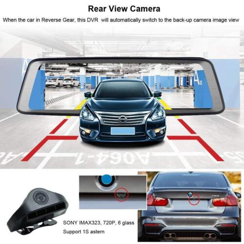 10'' Screen ADAS Car DVR With 4 Cameras Media Rearview Mirror 360° dash camera - Foto 7 di 9