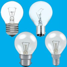 2x Clear Golf Round Dimmable Standard Light Bulb 25W 40W 60W BC ES SBC SES Lamps