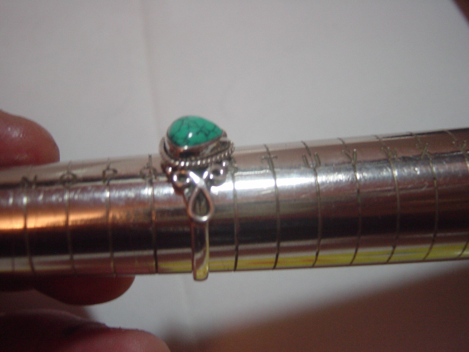 Vintage Solid Silver Ring - Stunning trillion sha… - image 8