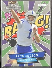 Zach Wilson 2021 Wild Card Alumination Rookie RC Comix /149 BYU Jets Broncos