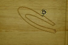 15" YELLOW GOLD FILLED CABLE CHAIN NECKLACE 2.5mm