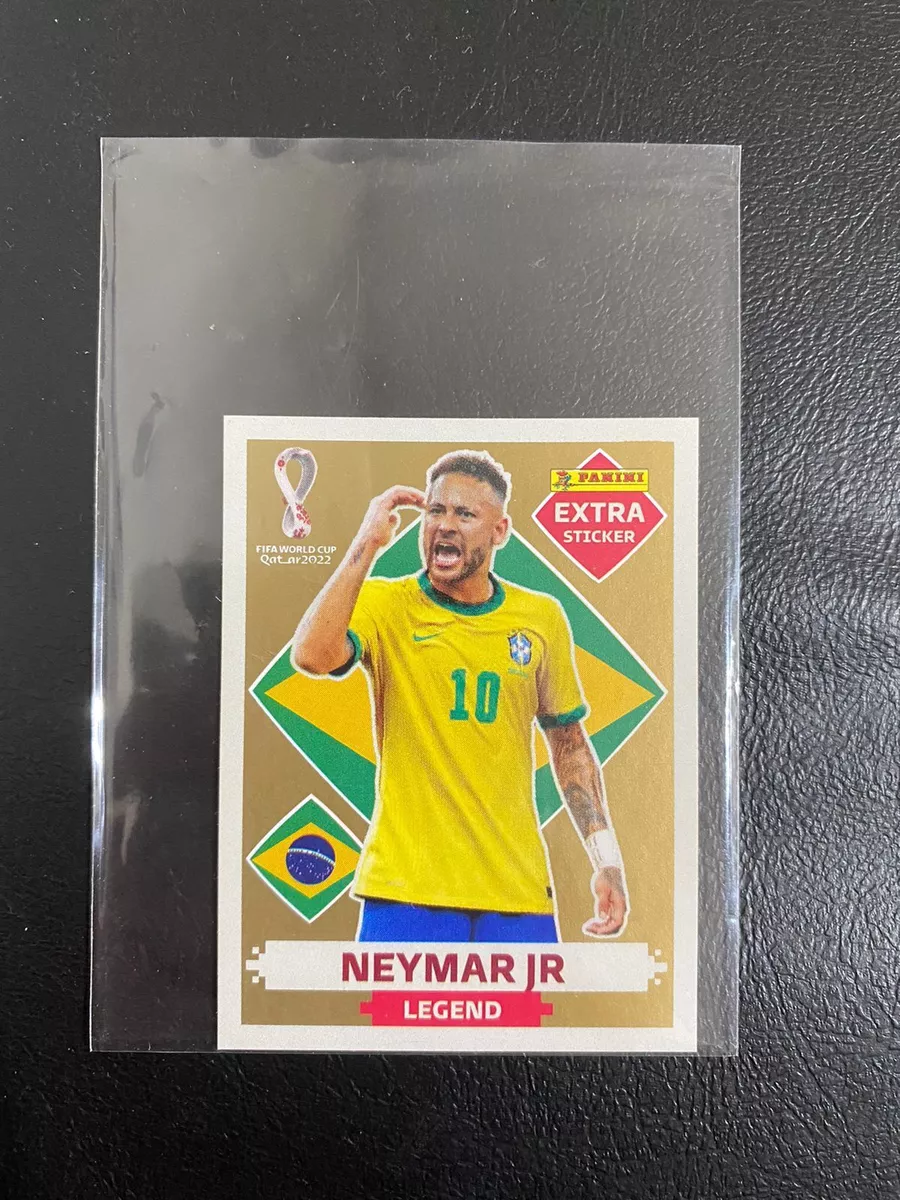 PANINI WORLD CUP QATAR 2022 NEYMAR Jr GOLD LEGEND EXTRA STICKER