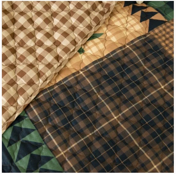 Juego de 3 piezas de ropa de cama acolchada Black Bear Cabin estampado lodge cabaña tema rústico Foto 3 de 3