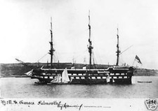 HMS GANGES  STUNNING PRINT APPROX 10X8 INCHES