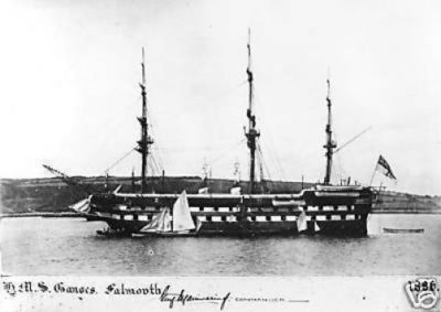 HMS GANGES ATEMBERAUBENDER DRUCK CA. 10 X 8 ZOLL