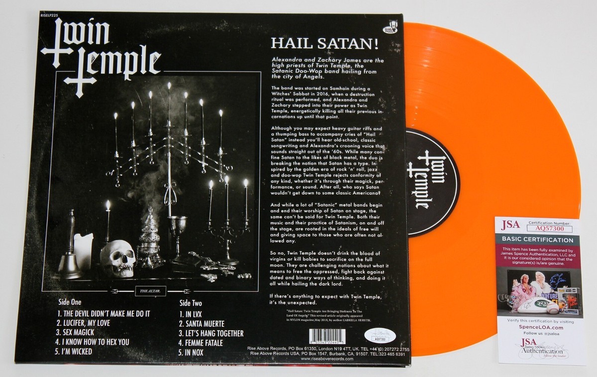 TWIN TEMPLE BAND SIGNED SATANIC DOO WOP LP VINYL RECORD