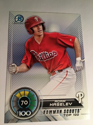 2018 Bowman Scouts Top 100 5x7 /49 Adam Haseley Phillies BTP70