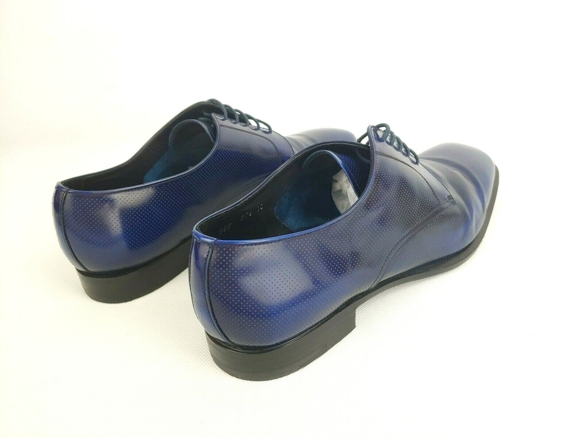 PRADA MEN\'S BLUE LEATHER LACE UP SHOES SIZE US 10 Prada Men main image 2