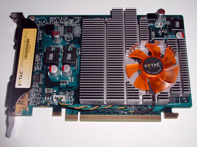 PCIe x16 Grafikkarte Zotac, GeForce GT 220, 512 MB DDR2, VGA DVI HDMI, gebraucht