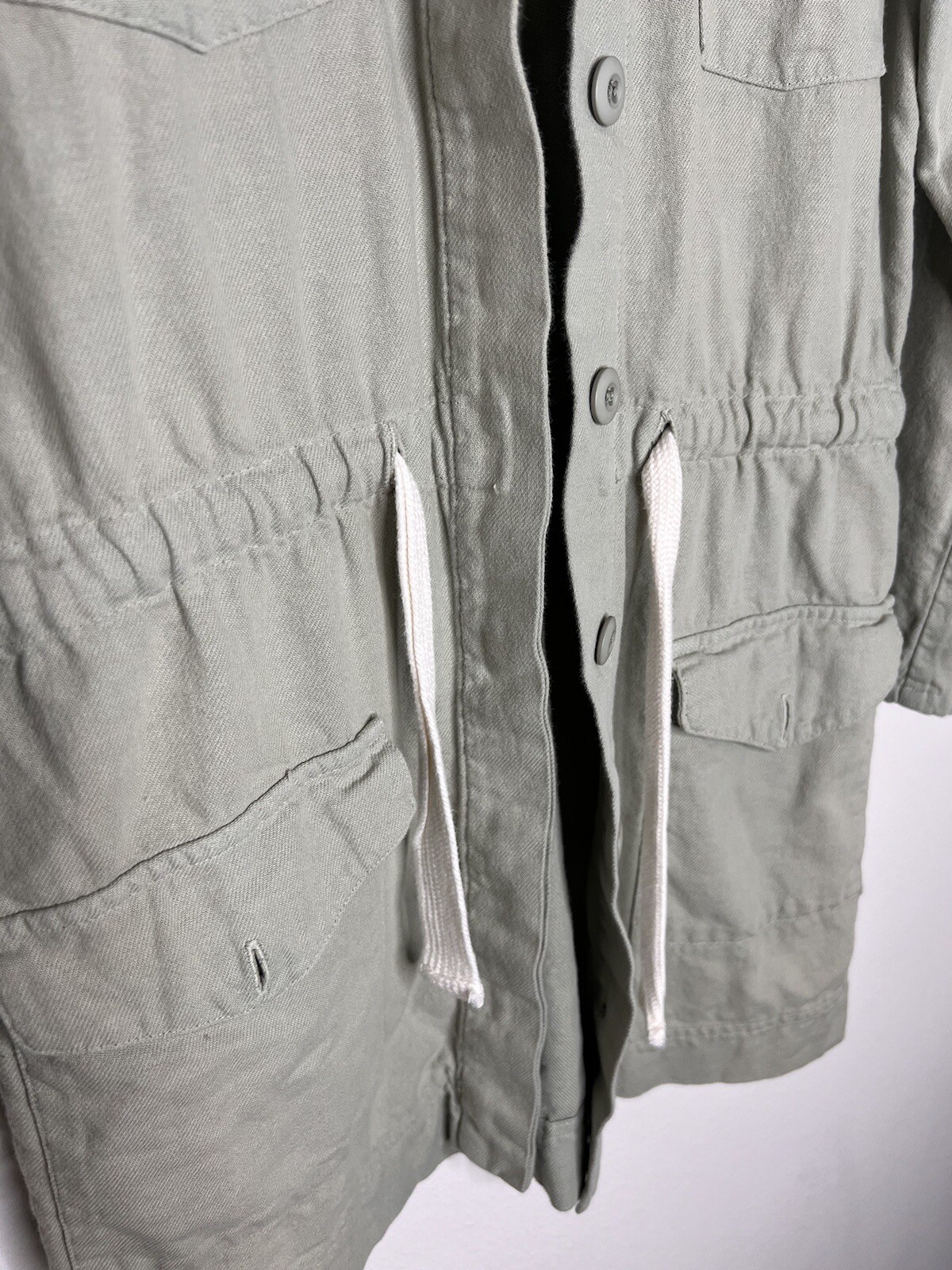 Monrow Lightweight Utility Jacket Light Olive Ove… - image 4