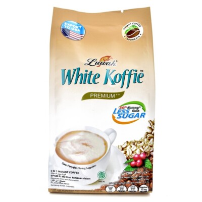 Luwak White Koffie LESS SUGAR Low Acid 3 In 1 Instant Coffee 9 Sachets x 19g