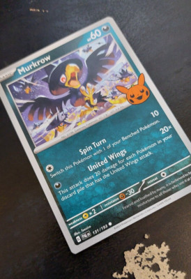 Murkrow (131/193) Trick-Or-Trade Stamped Pokemon card