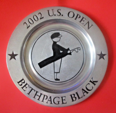 vtg 2002 U.S. OPEN CHAMPIONSHIP - Pewter plate - PGA Tour golf
