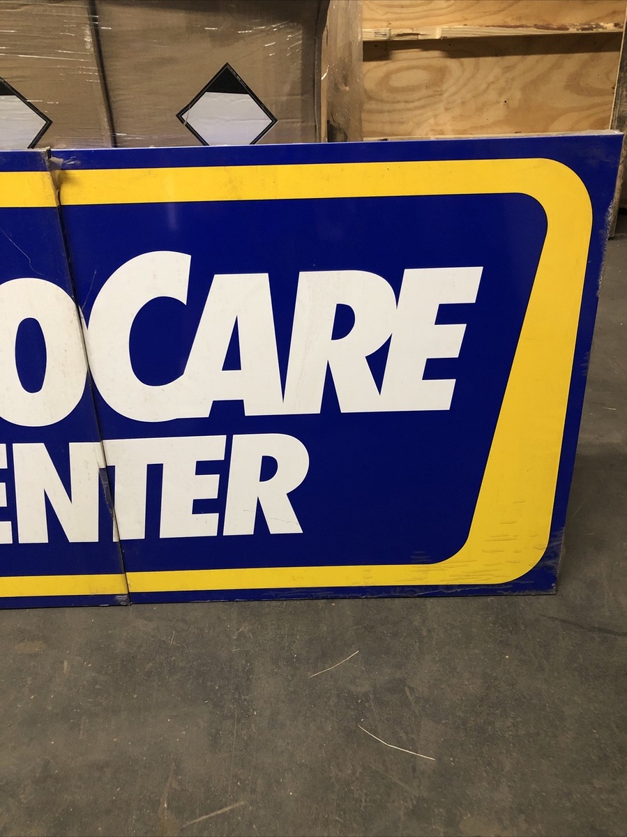 Vintage Metal Napa Auto Care Center Sign 3 Pcs. 34”x102” Car Decor