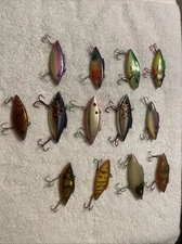 Lot of 13 Lipless Bill  Lewis Rat-L-Trap 3" & 3 1/12” Crank Bait Fishing Lures