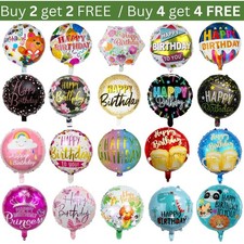 18inch Happy Birthday Balloons Round Helium foil girls birthday party decoration