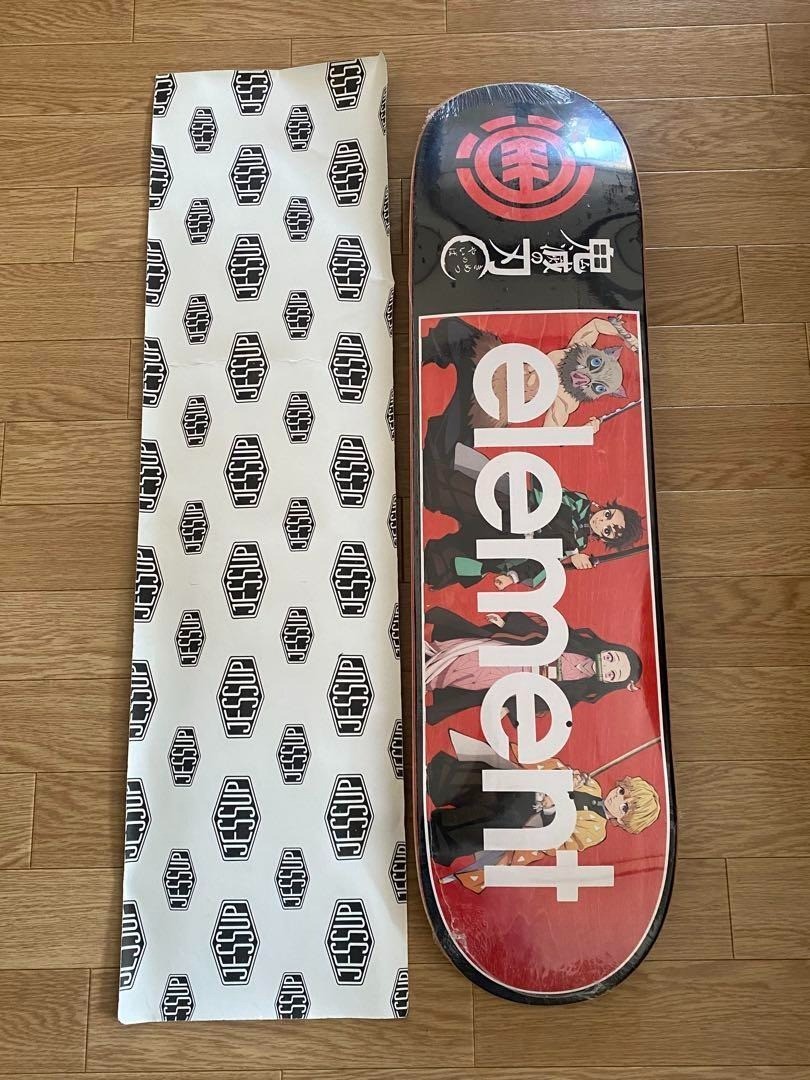Brand New  ELEMENT 8-inch Deck with Demon Slayer Deck Tape, Red Skateboard