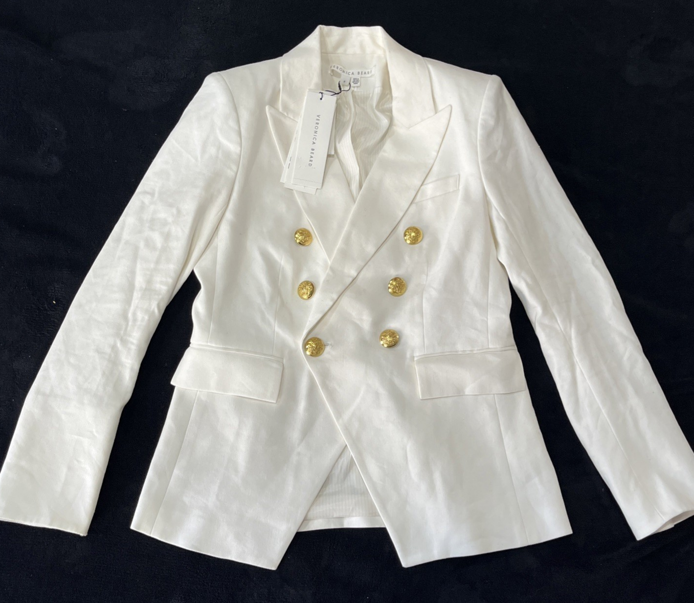 Veronica Beard women's White Miller Dickey Jacket - size 14 - retail $695