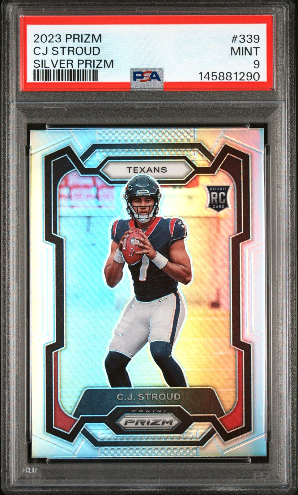 CJ C.J. STROUD 2023 PRIZM SILVER ROOKIE RC #339 PSA 9 MINT! TEXANS OSU 145881290