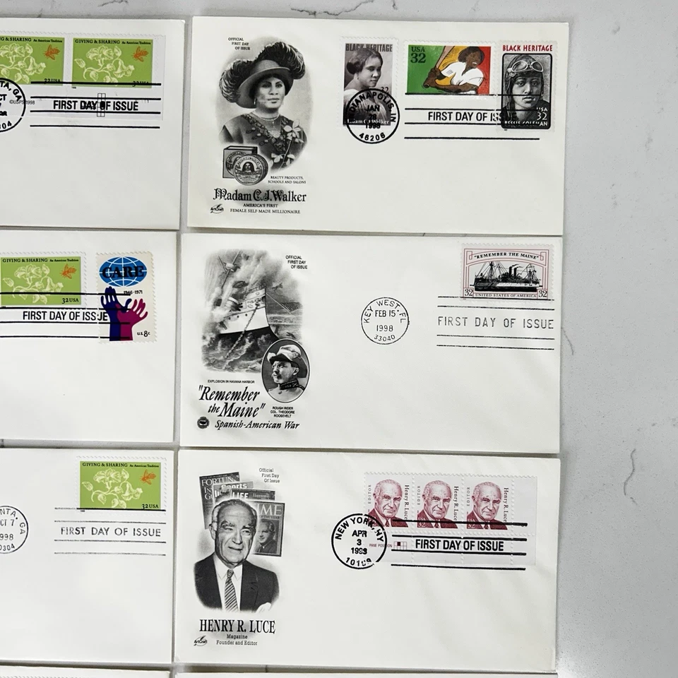 15 First Day of Issue Postal Covers Historic FDC 1996-98 Culture Lot #22 - Image 3 of 4