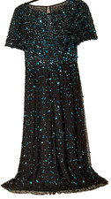 Monsoon Ladies Sparkly Evening Dress - Size 8 (19)