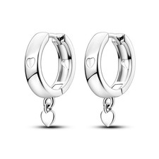 925 Sterling Silver Hoop Earrings for Women Teen Dangle Hollow Heart Small Earri