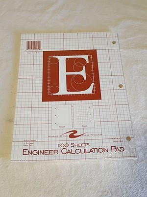 ROARING SPRING 5x5 Grid Engineering Pad, Buff, 3 Hole Punched, 8.5'' x 11'' 