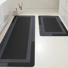 Ultra Thin Bath Mat, Upgrade Backing Non Slip Thin Bath Mats Fit Under Door, ...