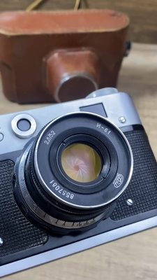 Film Camera 35 mm Fed 3 Soviet Vintage USSR Tested Industar-61