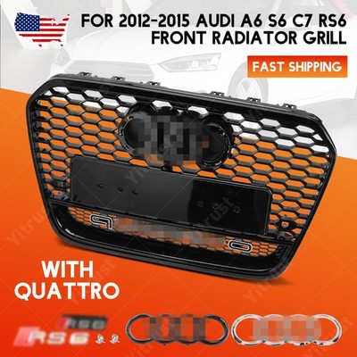 For 2012-2015 Audi A6 S6 C7 RS6 Front Radiator Upper Grille Quattro USA STOCK