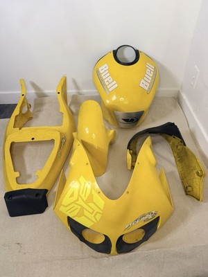 Buell XB9R Firebolt OEM Body Kit Yellow Fairings Airbox Cover Tail Fender Set