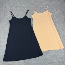 Commando Better Than Nothing Slips Black Beige Womens Small Medium S/M