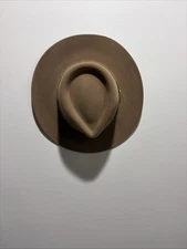 Orvis Felt Brown 100% Wool Fedora Hat Water Repellent  Mens M Freeship