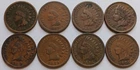 Lot of 8 Indian Head Cents 1881/82/83/87/88/89/94, 1901 - Good to Fine Pennies
